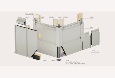 Keralit kunststof sponningdeel 143mm 600cm Bruin Eiken Houtstructuur (2814) (4 stuks)