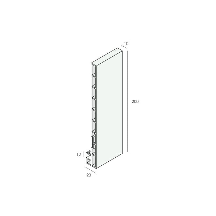 Keralit dakrandpaneel 200mm 600cm (2 stuks)