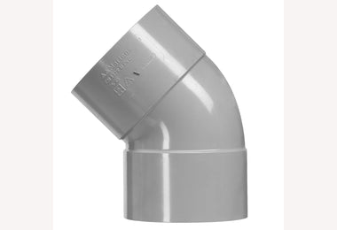 Bocht 45° PVC Grijs 75x75 Lijmverbinding