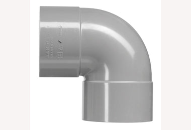 Bocht 90° PVC Grijs 75x75 Lijmverbinding