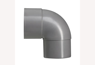 Bocht 87° PVC Grijs 70x70 lijmmof / lijmeind