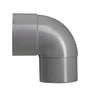 Bocht 87° PVC Grijs 70x70 lijmmof / lijmeind