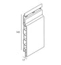 Keralit kunststof sponningdeel 143mm 600cm ral 7016 Antraciet Houtnerf (2814) (4 stuks)