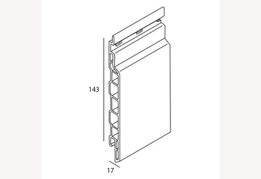 Keralit kunststof sponningdeel 143mm 600cm Zwart Eiken Houtstructuur (2814) (4 stuks)