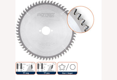 HM ZAAGBLAD VOOR NF-METALEN, ø190X2,8X30mm Z=68 TF NEG