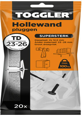 Hollewand plug TD 23-26mm 20st
