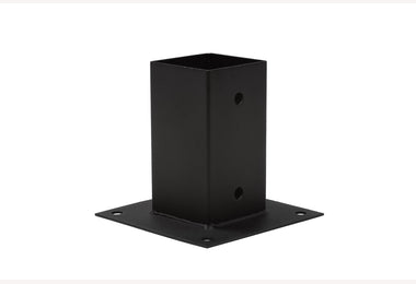 Paalhouder zwart 71x71 mm op plaat