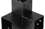 Paalverbinder 3-weg Hoekmodel 70x70 zwart