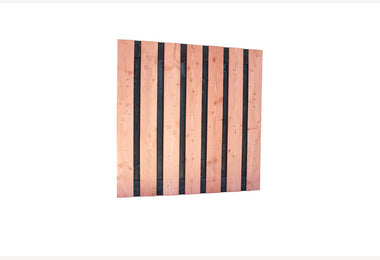 Plankenscherm 180x180cm 15 planken zwarte binnenkant onbehandeld fijnbezaagd