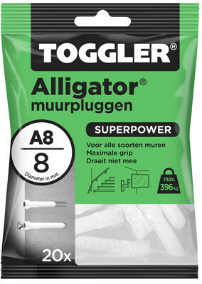 Alligator plug A8 8mm 20st