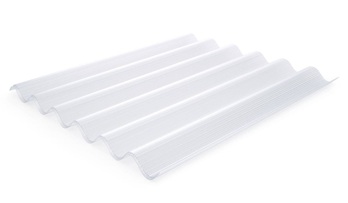 Golfplaat meerwandig (3W) 6mm 110x305cm type 177/51 polycarbonaat