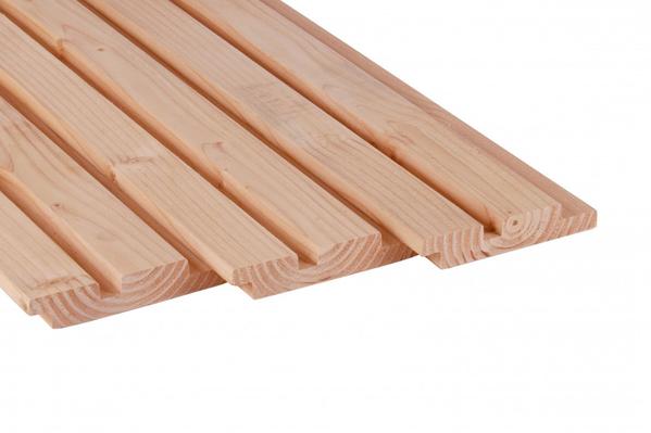 Douglas geschaafd rhombusprofiel 27x145 onbehandeld 300cm