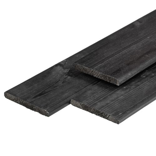 Tuinplank zwart 15x140mm 400cm geschaafd geimpregneerd