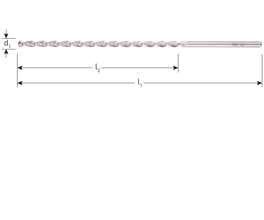 Houtspiraalboor Ø 5,0x87x132 HSS