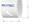 Gatzaag normaalvertand Tmax=38 Ø19mm BiM-Co