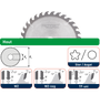 Zaagblad voor handmachine (universeel) 216x2,8x30 Z=24