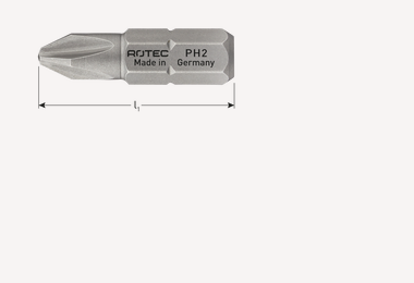 Schroefbit PH1 25mm (2 stuks) 'basic'