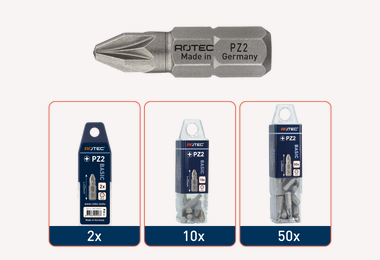Schroefbit PZ2 25mm (2 stuks) 'basic'