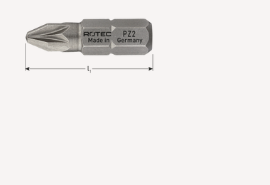 Schroefbit PZ1 25mm (2 stuks) 'basic'