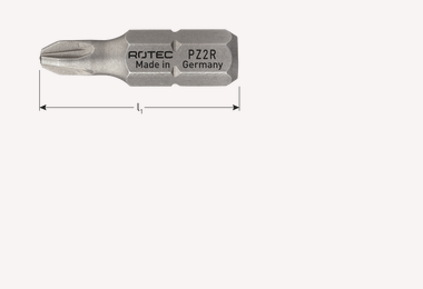 Schroefbit PZ 2R 25mm gereduceerde punt (2 stuks) 'basic'