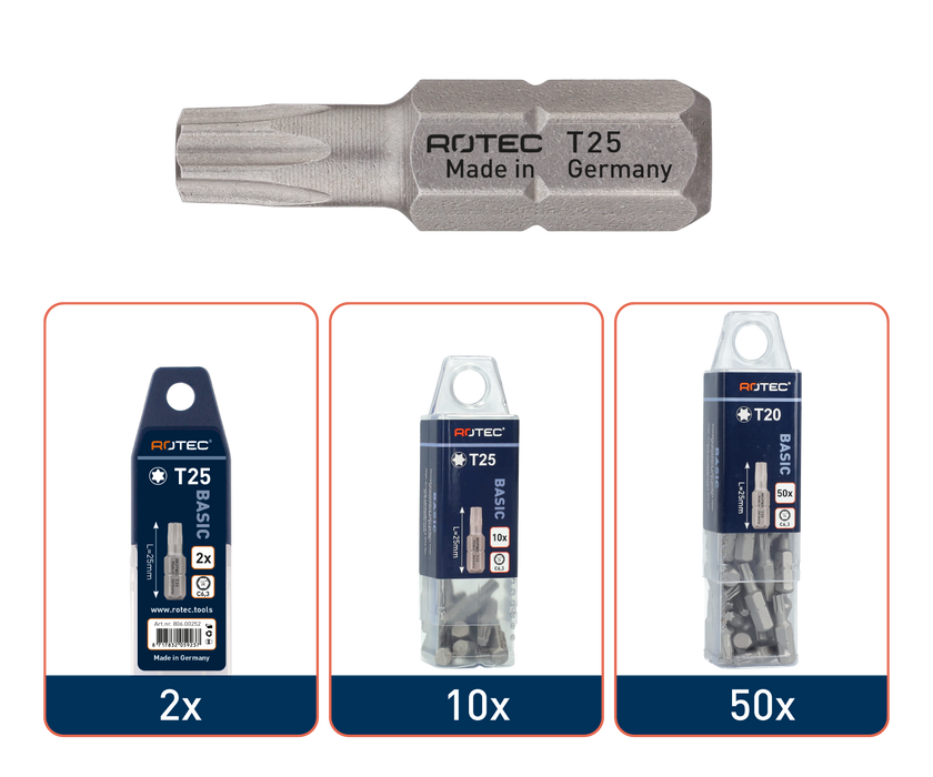 Schroefbit TX-15 25mm (2 stuks) 'basic'