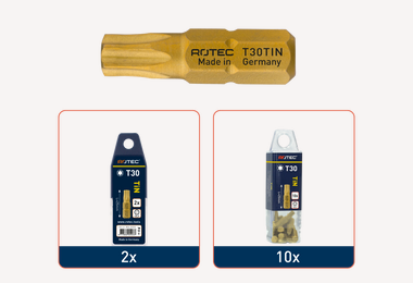 Schroefbit TX-25 25mm (2 stuks) 'TiN'
