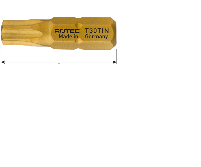 Schroefbit TX-40 25mm (2 stuks) 'TiN'