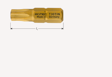 Schroefbit TX-25 25mm (2 stuks) 'TiN'