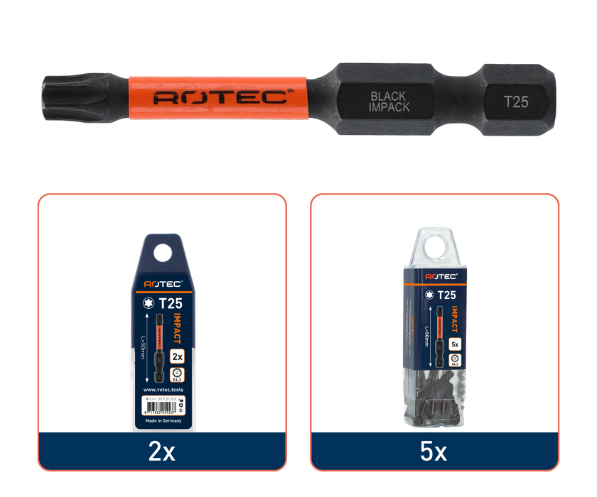 Impact schroefbit TX-15 50mm (2 stuks) 'basic'
