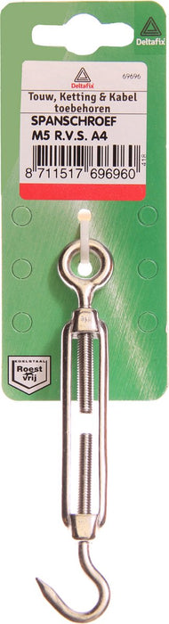 spanschroef standaard rvs 70 mm x 5 mm