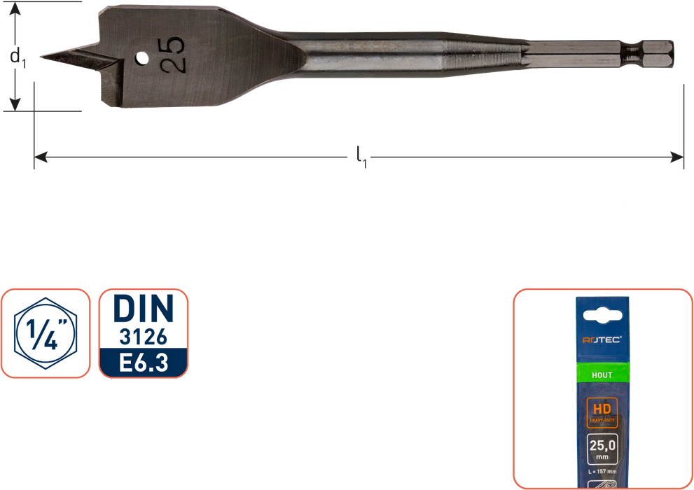 Speedboor Ø38x157mm heavy