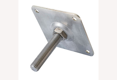 Stelplaat verstelbaar 10x10cm m20