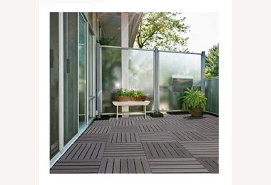 Terrastegel houtcomposiet antraciet 50x50cm OP=OP