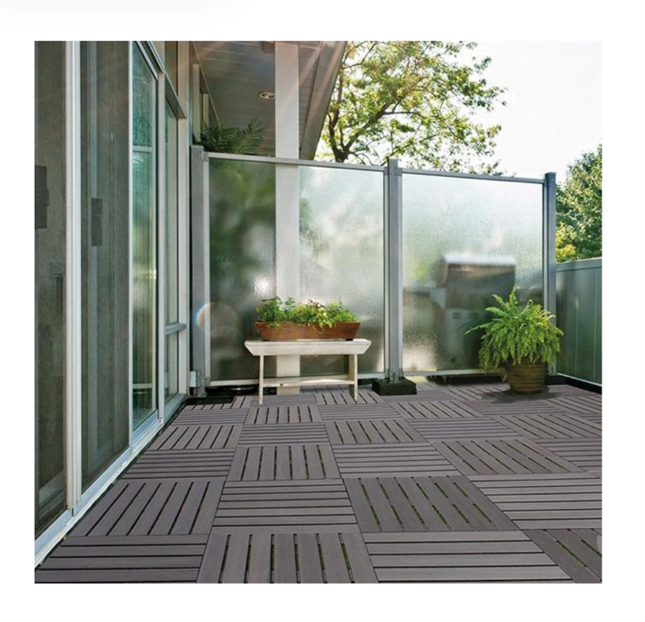 Terrastegel houtcomposiet antraciet 50x50cm OP=OP