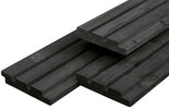 Vuren tripleprofiel zwart 22x140mm 400cm