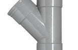T-stuk 45° PVC grijs 125x125x125 schuifmof