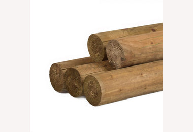 Paal vuren Ø 16cm 600cm geimpregneerd gefreesd