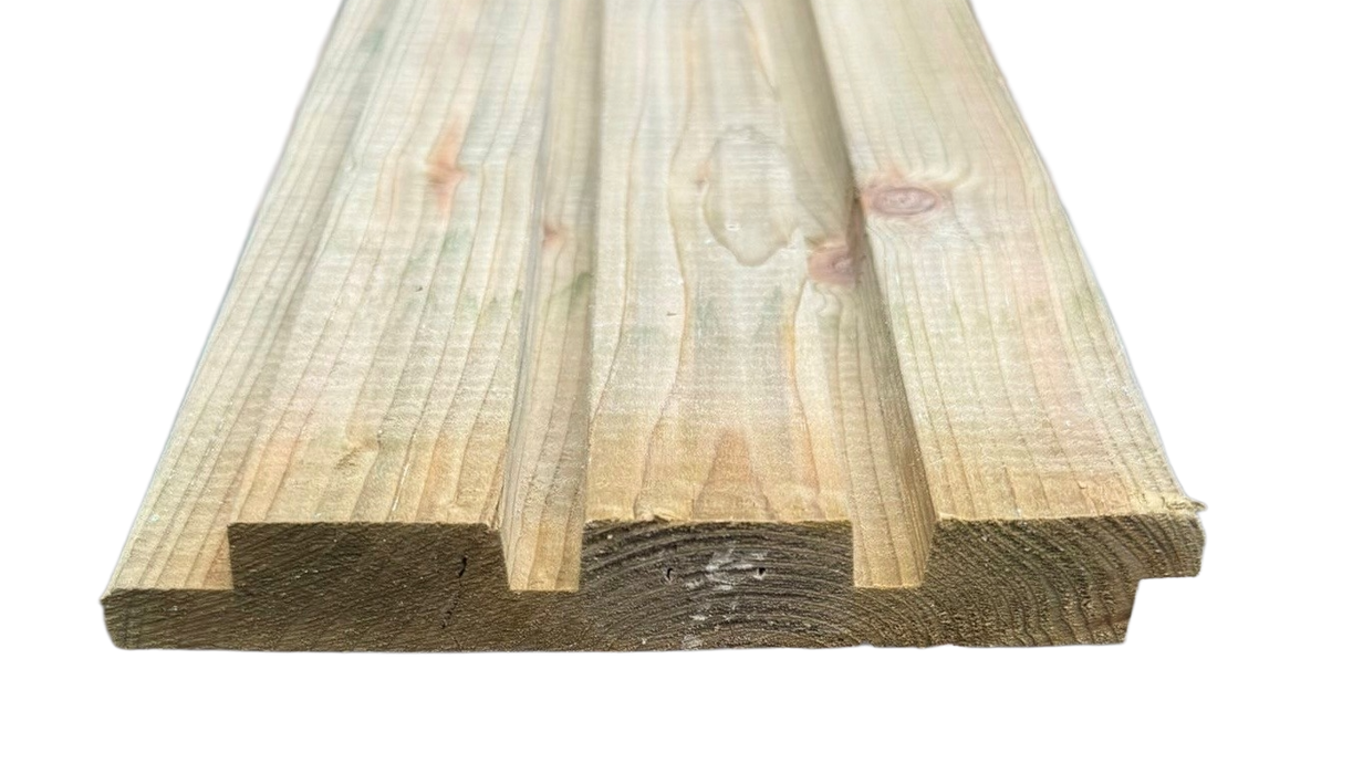 Vuren tripleprofiel 22x140mm 500cm geschaafd geimpregneerd