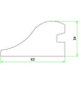 Merbau weldorpel 34x65mm 210cm