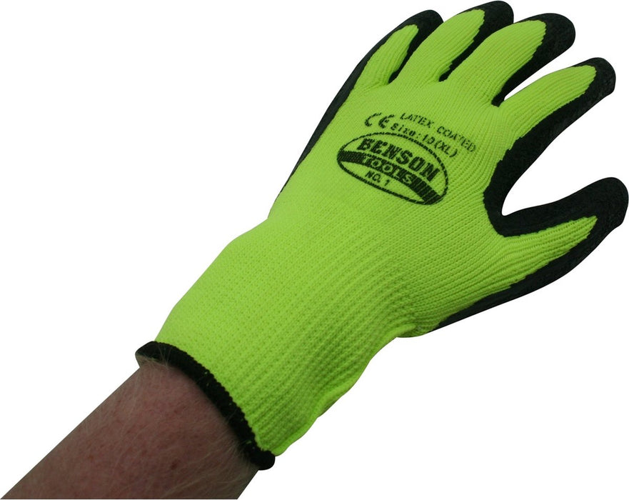 Werkhandschoenen Latex Grip Gebreide Neon maat 10 XL