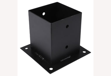 Paalhouder zwart 101x101mm op plaat