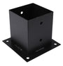 Paalhouder zwart 101x101mm op plaat